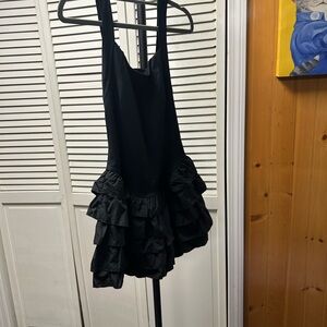 NWOT FP Movement by Free People Black Ruffled Jumpsuit